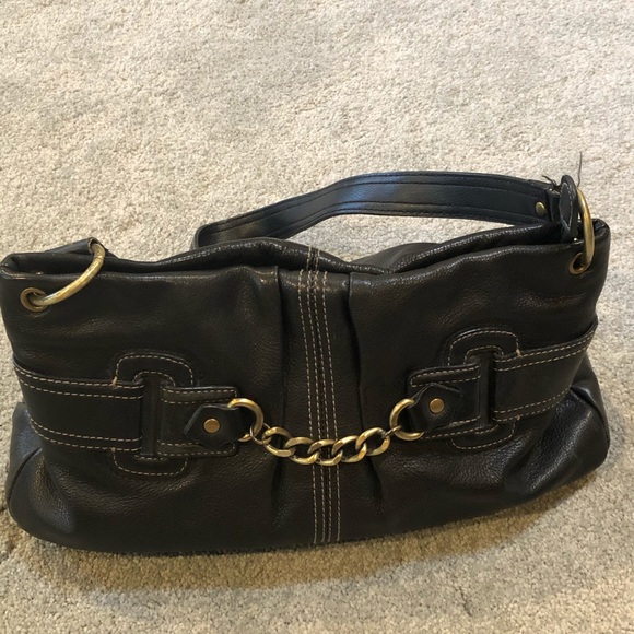 Ann Klein leather handbag with vinyl trim - Picture 3 of 8